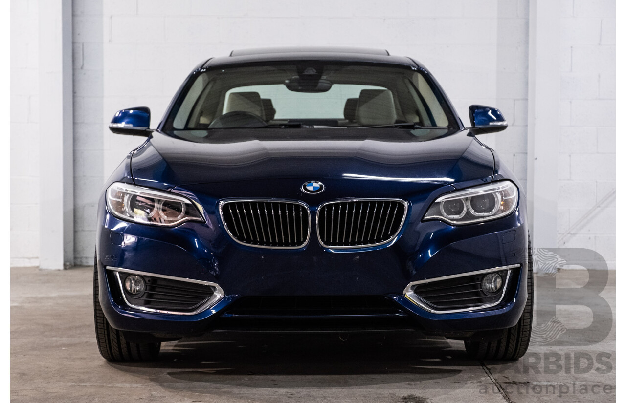 09/2017 BMW 230i Luxury Line (RWD) F22 MY17 2d Coupe Deep Sea Blue Metallic Turbo 2.0L