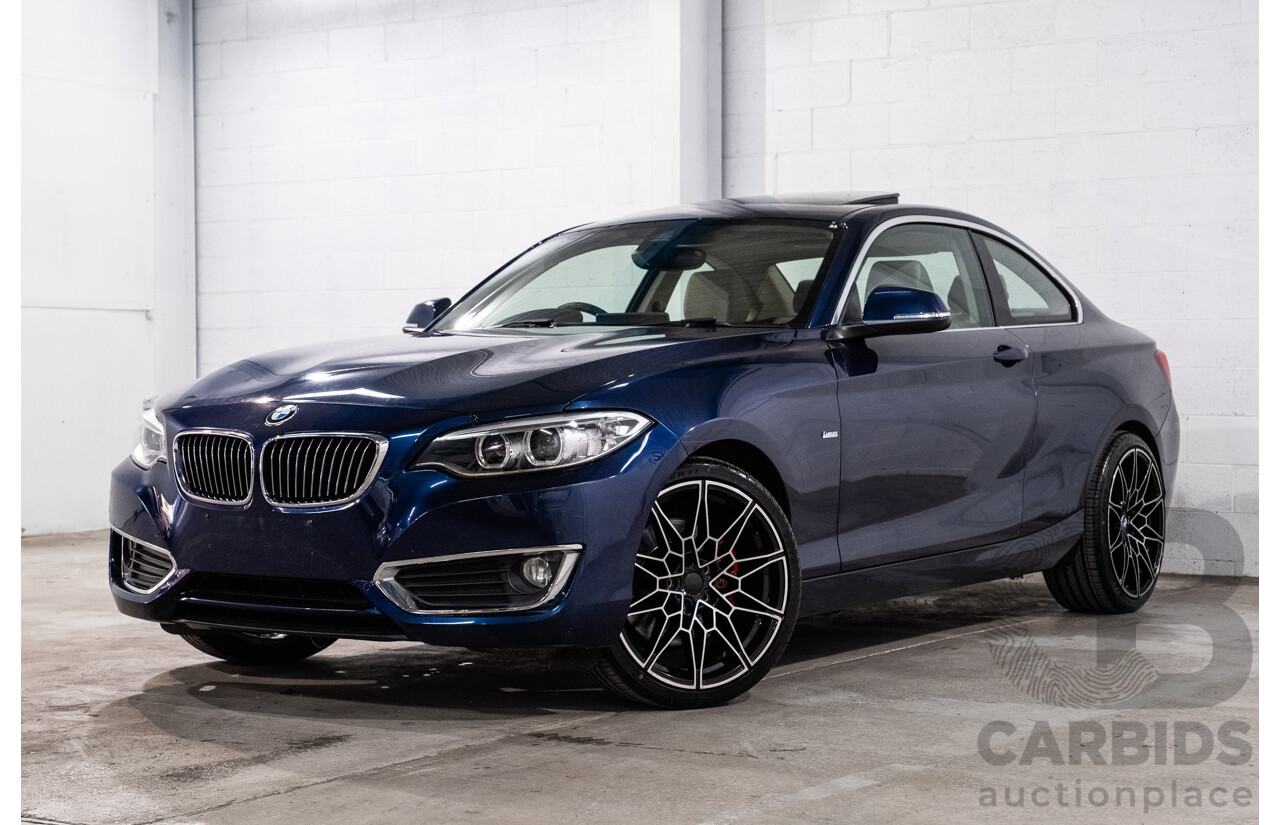 09/2017 BMW 230i Luxury Line (RWD) F22 MY17 2d Coupe Deep Sea Blue Metallic Turbo 2.0L