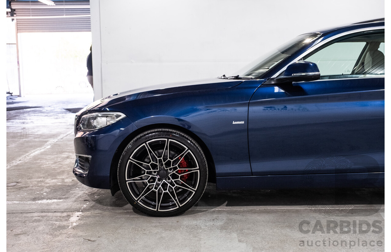 09/2017 BMW 230i Luxury Line (RWD) F22 MY17 2d Coupe Deep Sea Blue Metallic Turbo 2.0L