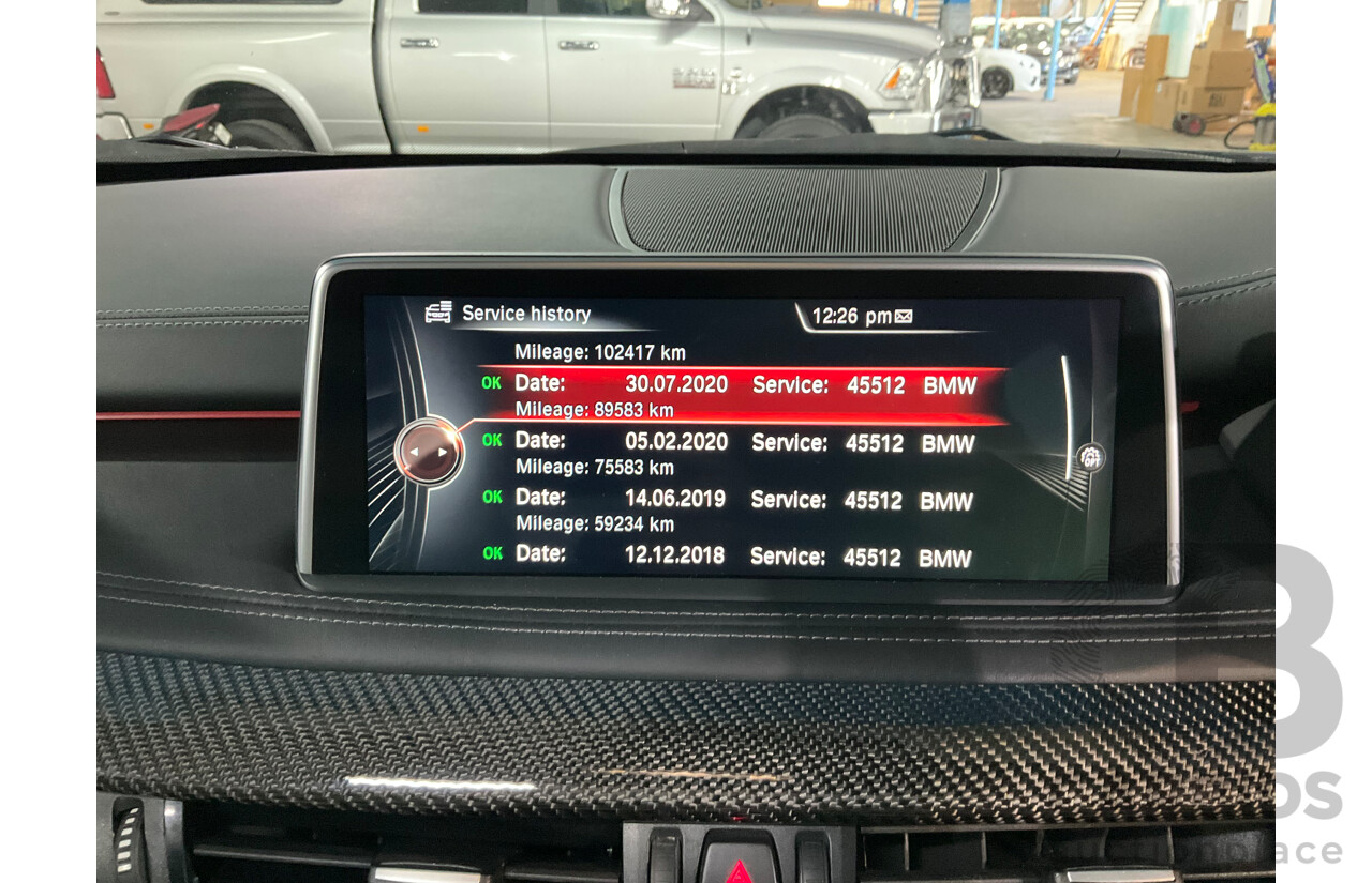 08/2016 BMW X5 M (AWD) F85 MY16 4d Wagon Black Sapphire Metallic Twin Turbo V8 4.4L