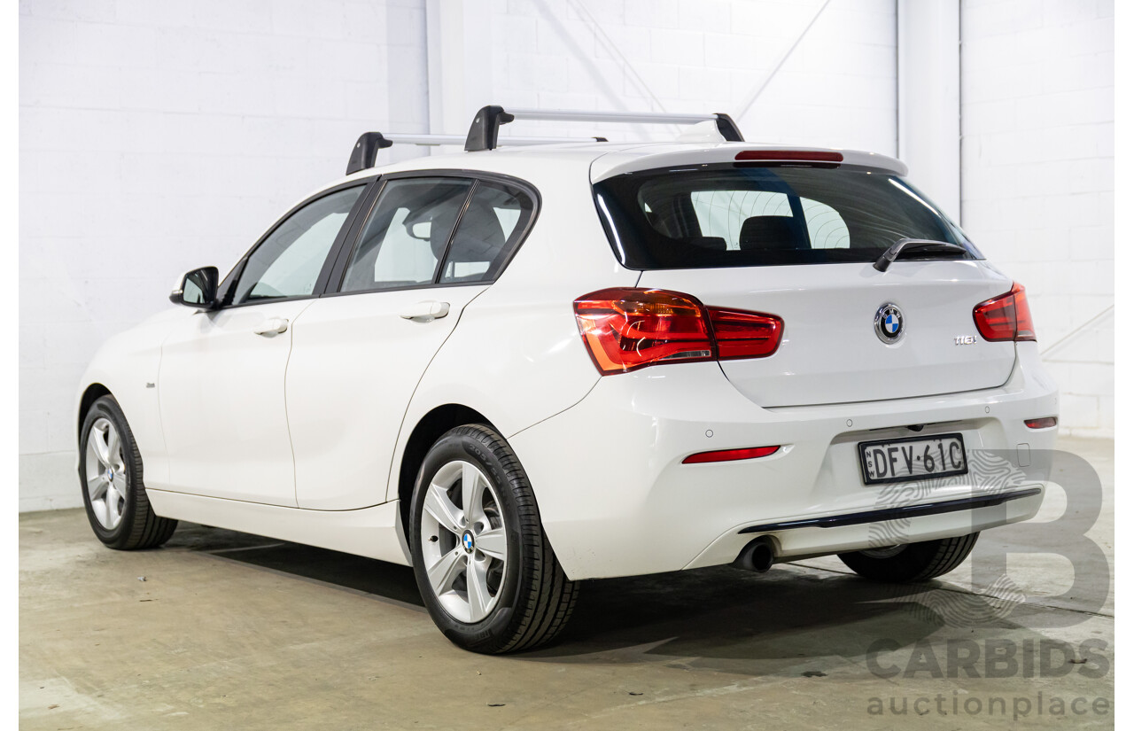 06/2016 BMW 118i Sport Line (RWD) F20 LCI 5d Hatchback Alpine White Turbo 1.5L