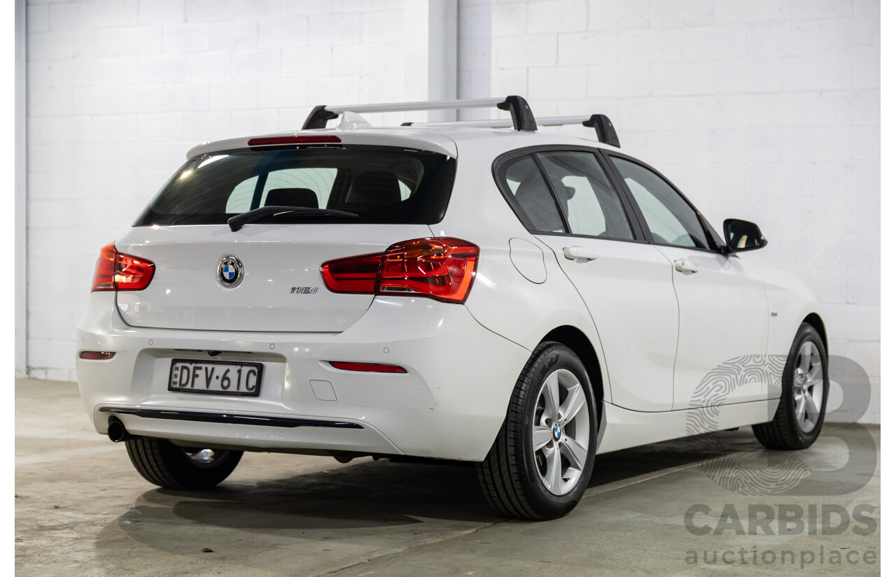 06/2016 BMW 118i Sport Line (RWD) F20 LCI 5d Hatchback Alpine White Turbo 1.5L