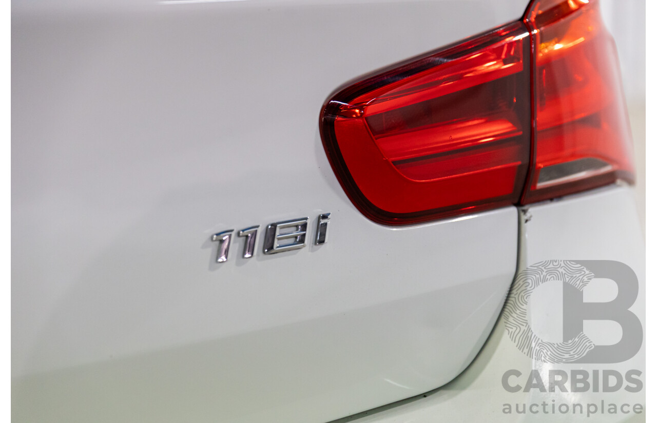 06/2016 BMW 118i Sport Line (RWD) F20 LCI 5d Hatchback Alpine White Turbo 1.5L