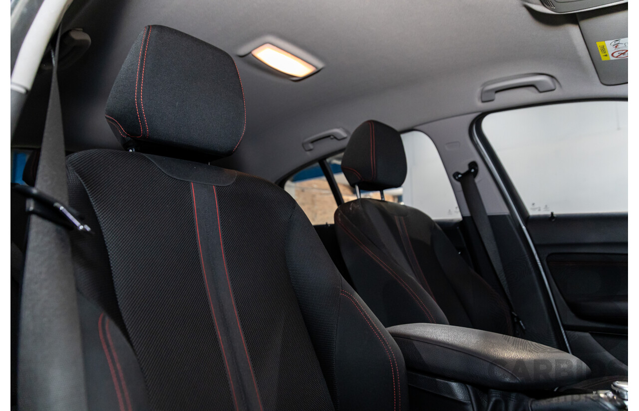 06/2016 BMW 118i Sport Line (RWD) F20 LCI 5d Hatchback Alpine White Turbo 1.5L