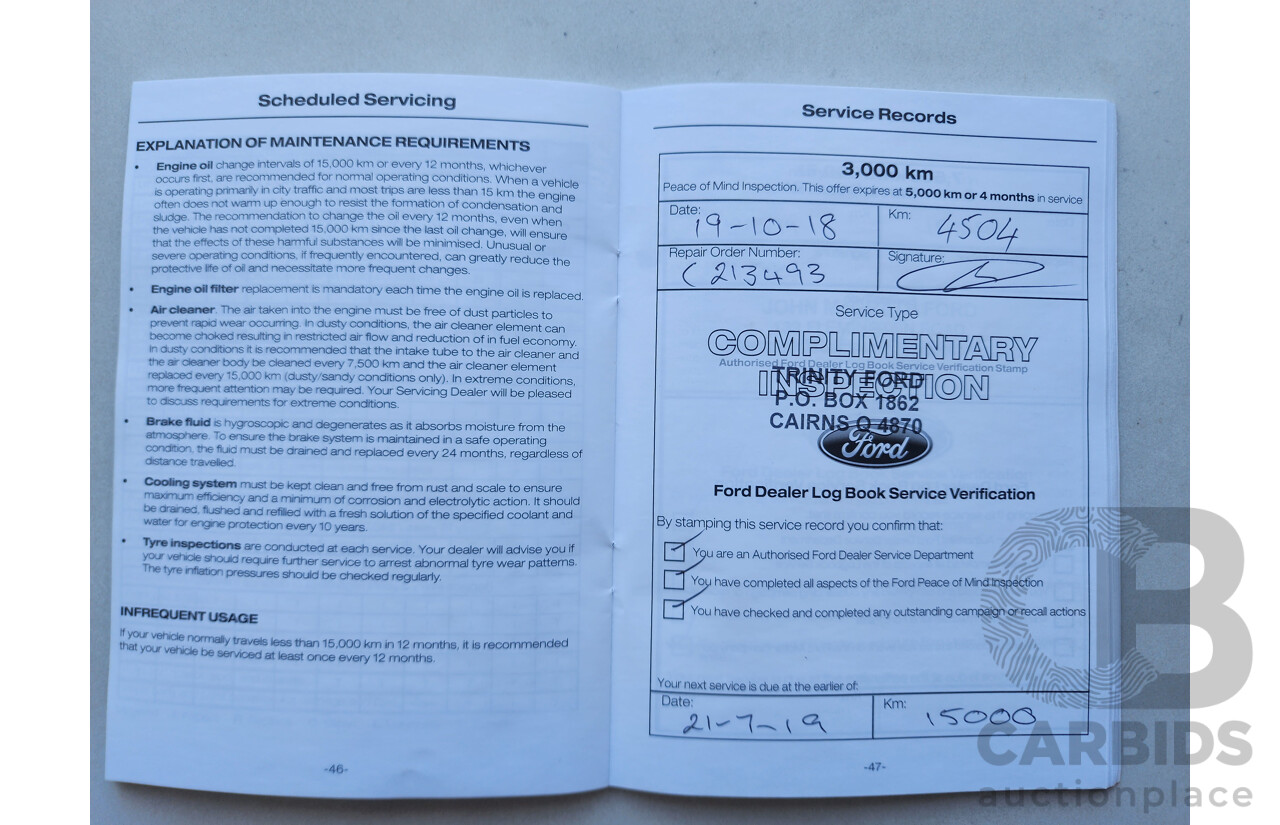 6/2018 Ford Escape Trend ZG MY18 4d Wagon Grey 1.5L