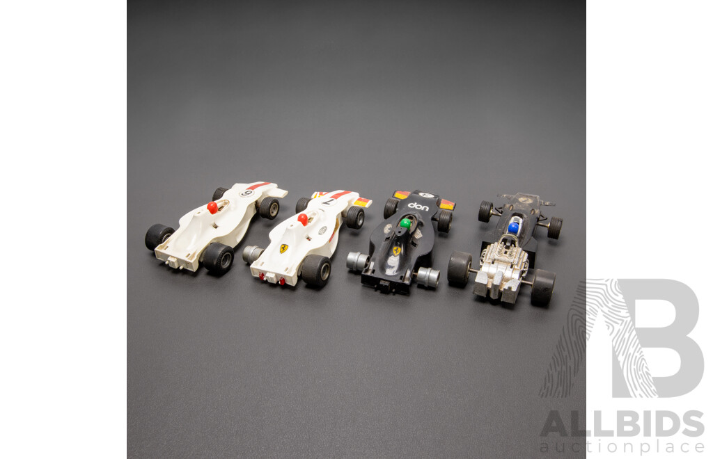 Collection of Four Vintage Formula 1 1:32 Scale Slot Cars