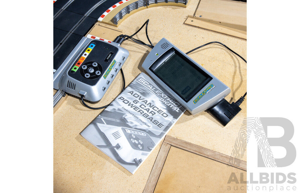 Large Mounted Scalextric Track on Board