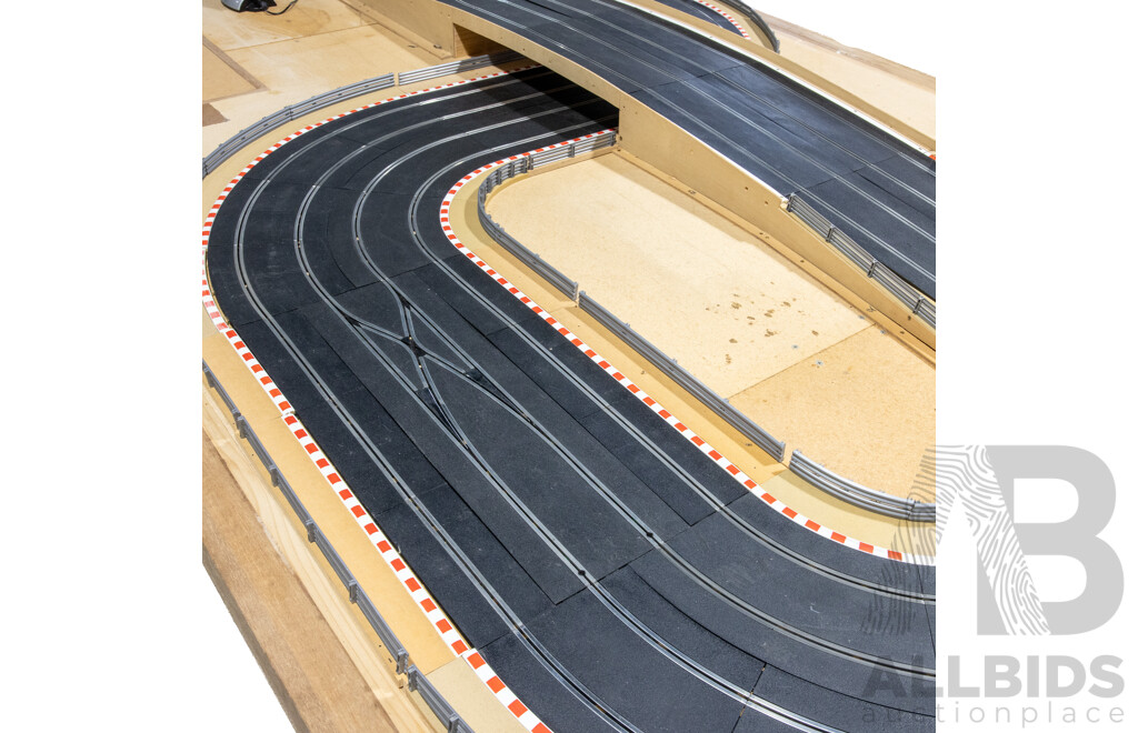 Large Mounted Scalextric Track on Board