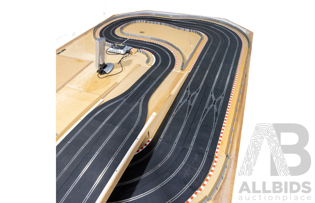 Large Mounted Scalextric Track on Board