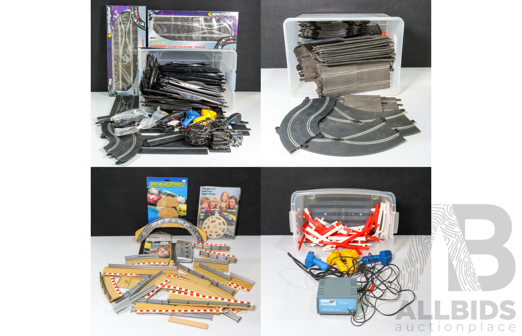 Large Collection of Both Vintage and New Scalextric Track and Rails