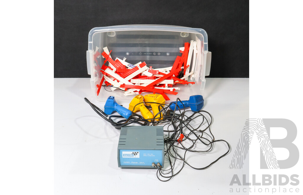 Large Collection of Both Vintage and New Scalextric Track and Rails