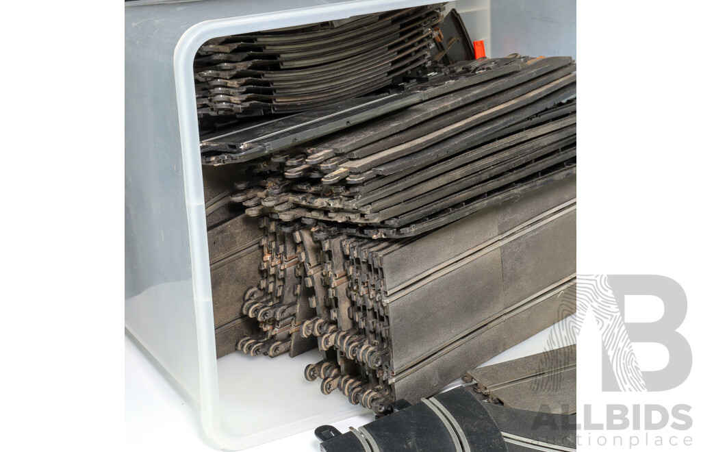 Large Collection of Both Vintage and New Scalextric Track and Rails