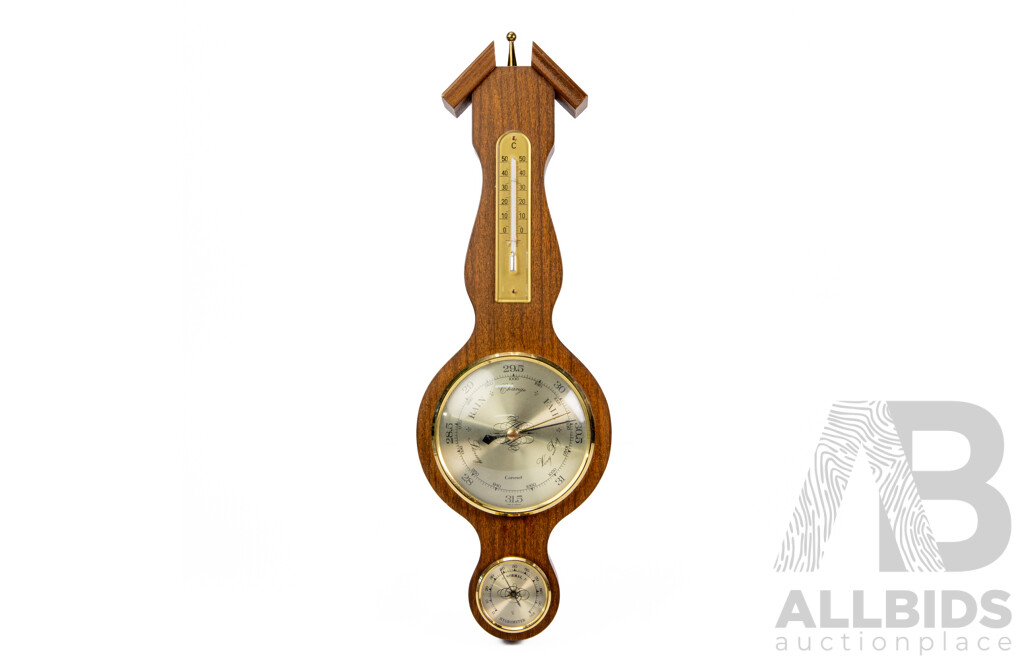 Vintage Timber Wall Mount Banjo Barometer