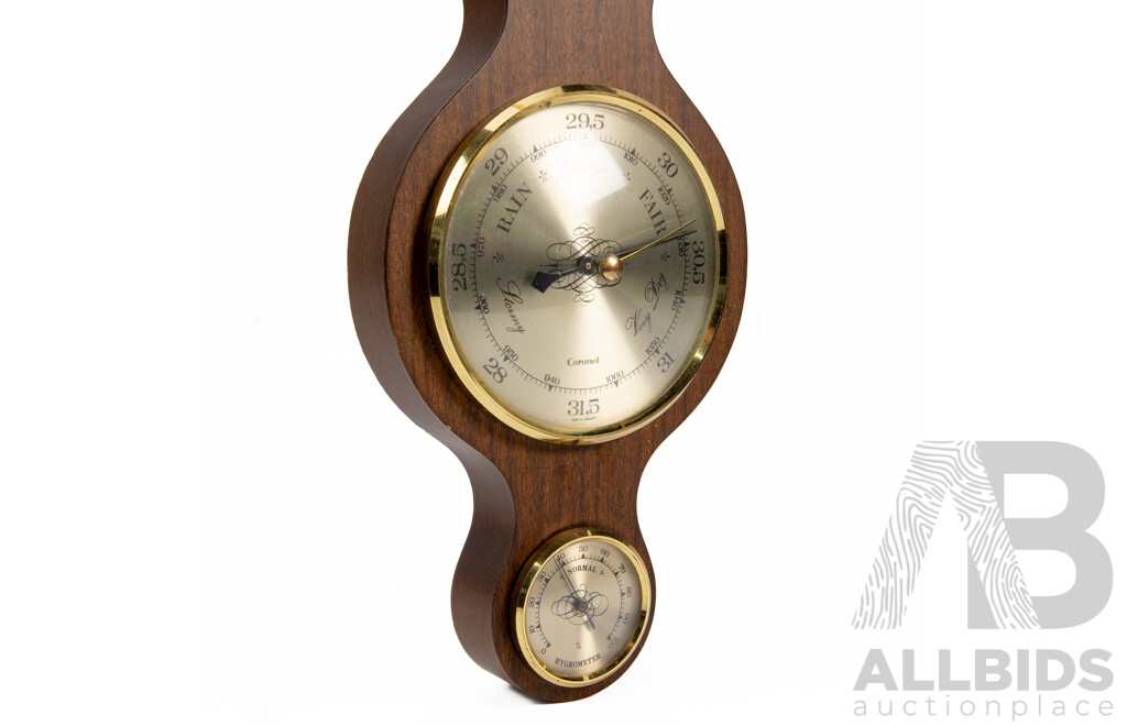 Vintage Timber Wall Mount Banjo Barometer