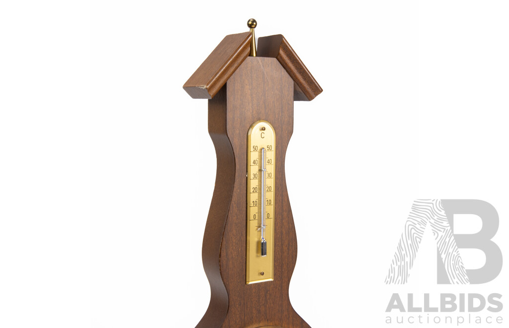 Vintage Timber Wall Mount Banjo Barometer