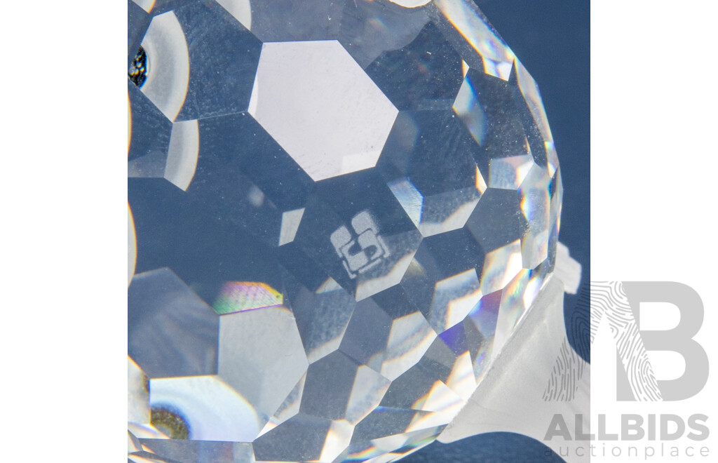 Collection of Three Swarovski Animal Figures Including a Standing Cat, a Mouse and a Goldfish