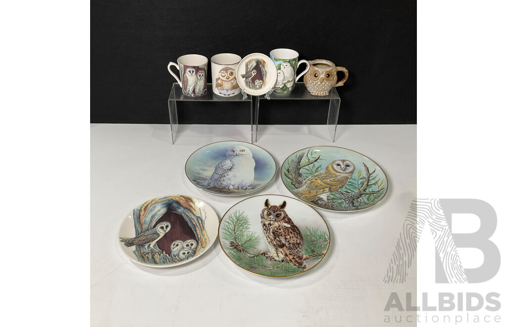 Parliament of Decorative Owls Tableware Including some Limited Edition Plates