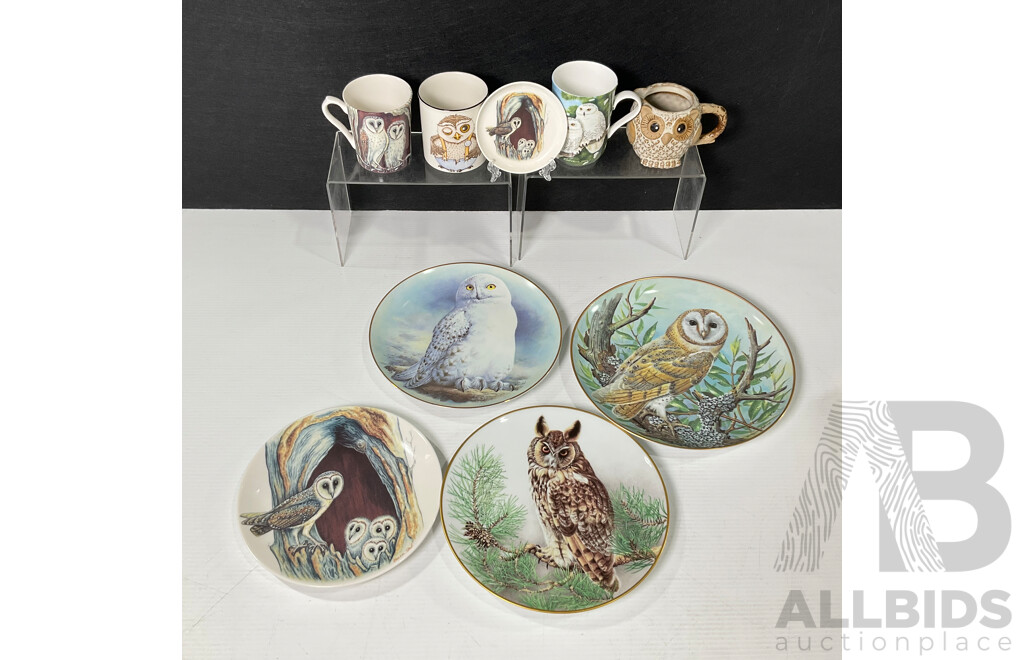 Parliament of Decorative Owls Tableware Including some Limited Edition Plates