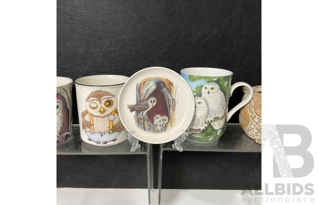 Parliament of Decorative Owls Tableware Including some Limited Edition Plates