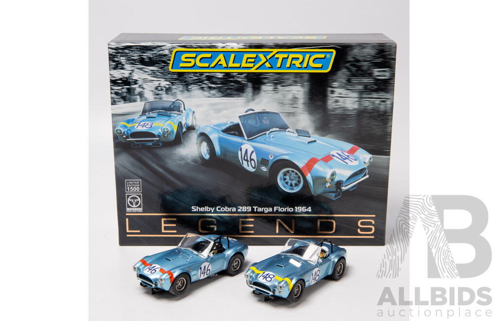 Scalextric Legends Box Set Shelby Cobra 289 Targa Florio 1964 1:32 Scale Slot Car