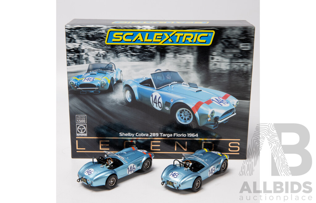 Scalextric Legends Box Set Shelby Cobra 289 Targa Florio 1964 1:32 Scale Slot Car