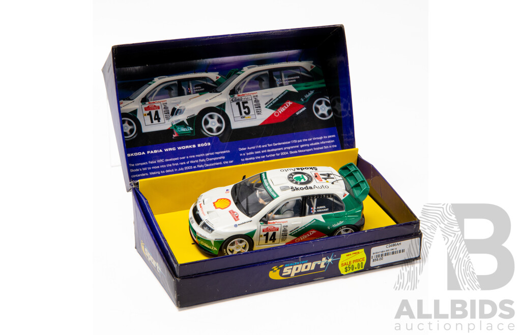 Scalextric Skoda WRC Fabia 1:32 Scale Slot Car