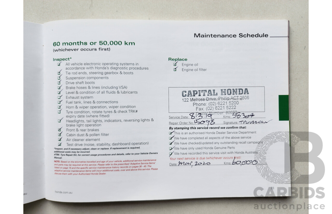 5/2015 Honda Hr-V VTi  4d Wagon White 1.8L