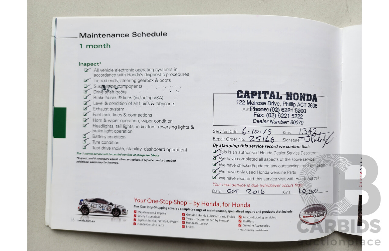 5/2015 Honda Hr-V VTi  4d Wagon White 1.8L