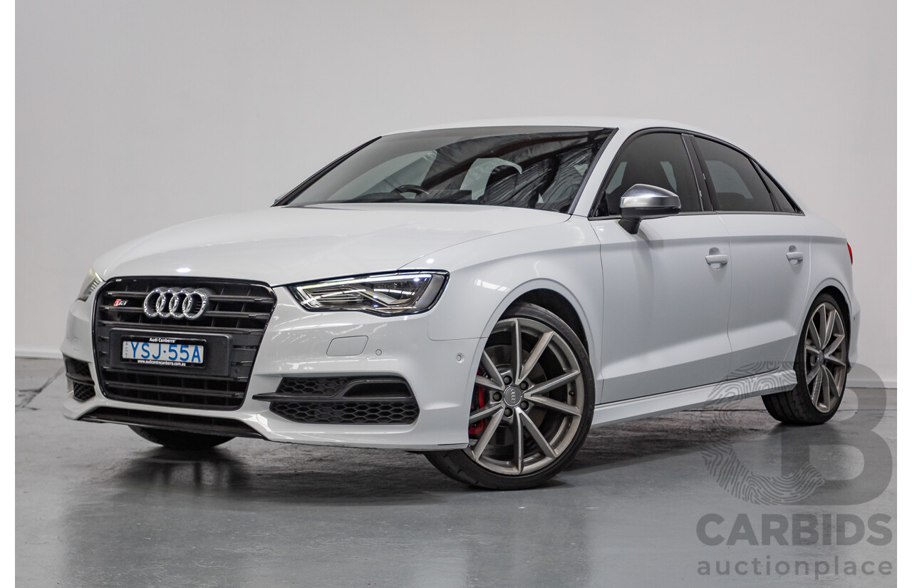 7/2016 Audi S3 2.0 TFSI Quattro (AWD) 8V MY15 4D Sedan Glacier White Turbo 2.0L