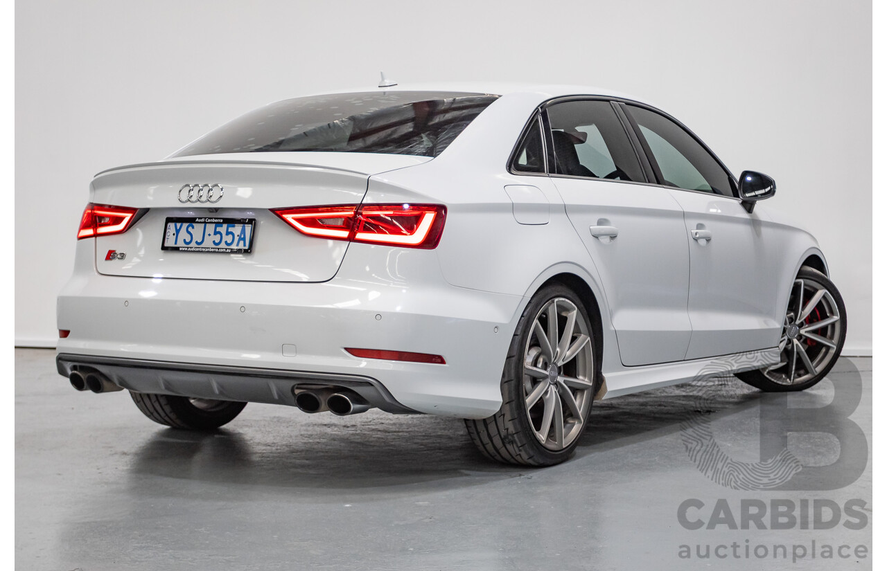 7/2016 Audi S3 2.0 TFSI Quattro (AWD) 8V MY15 4D Sedan Glacier White Turbo 2.0L