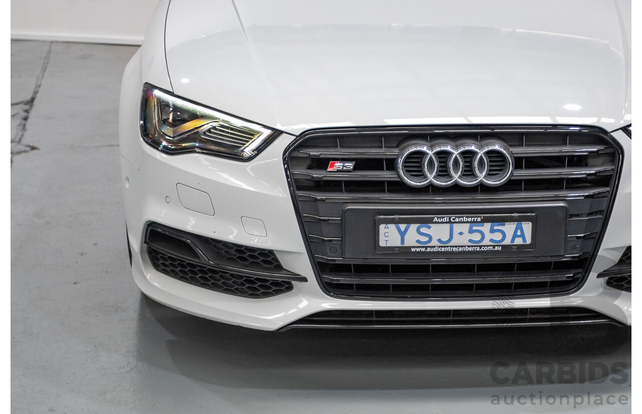 7/2016 Audi S3 2.0 TFSI Quattro (AWD) 8V MY15 4D Sedan Glacier White Turbo 2.0L