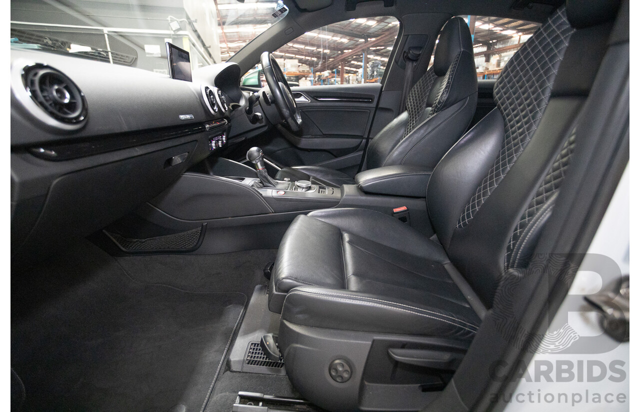 7/2016 Audi S3 2.0 TFSI Quattro (AWD) 8V MY15 4D Sedan Glacier White Turbo 2.0L