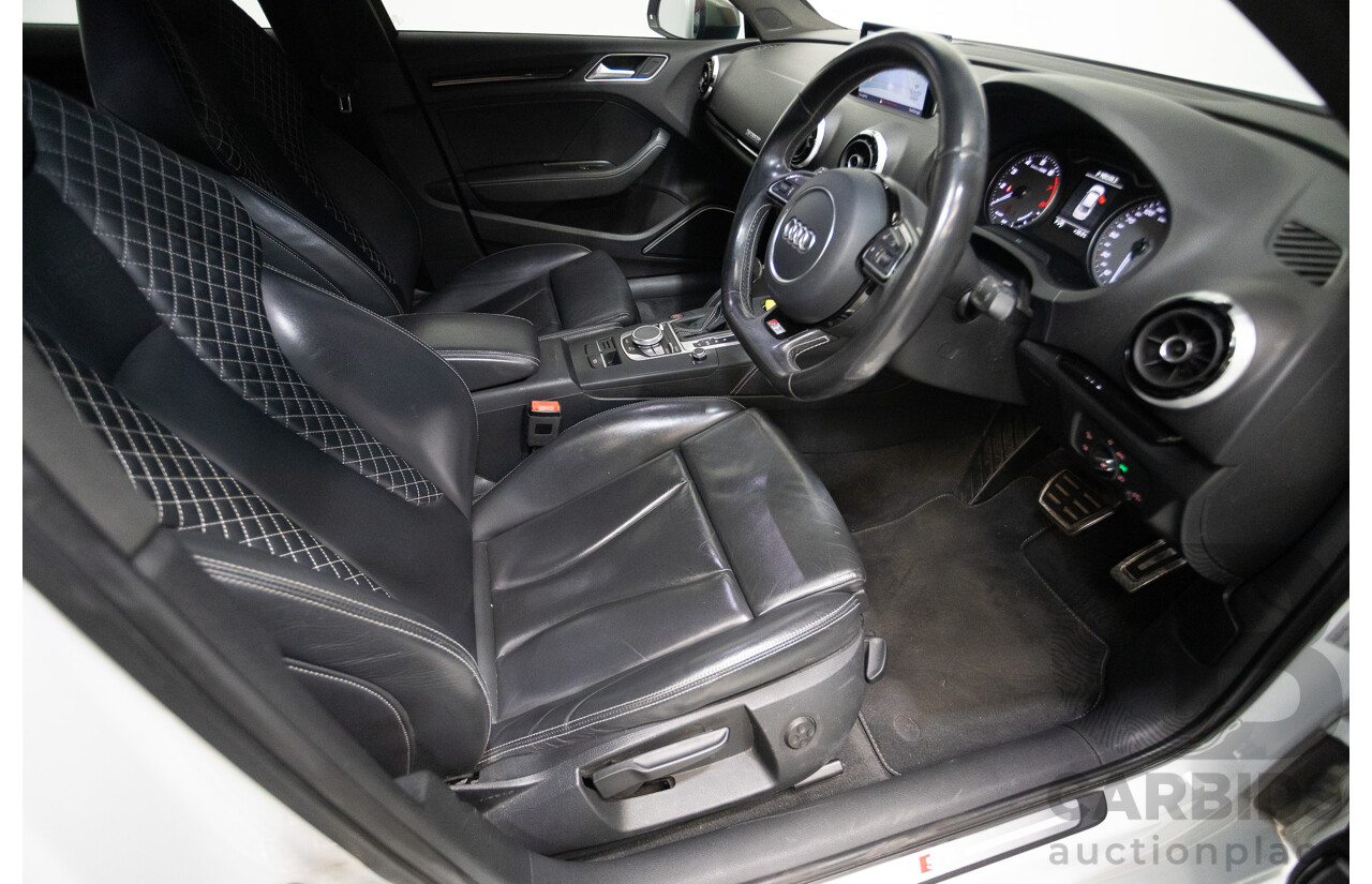 7/2016 Audi S3 2.0 TFSI Quattro (AWD) 8V MY15 4D Sedan Glacier White Turbo 2.0L