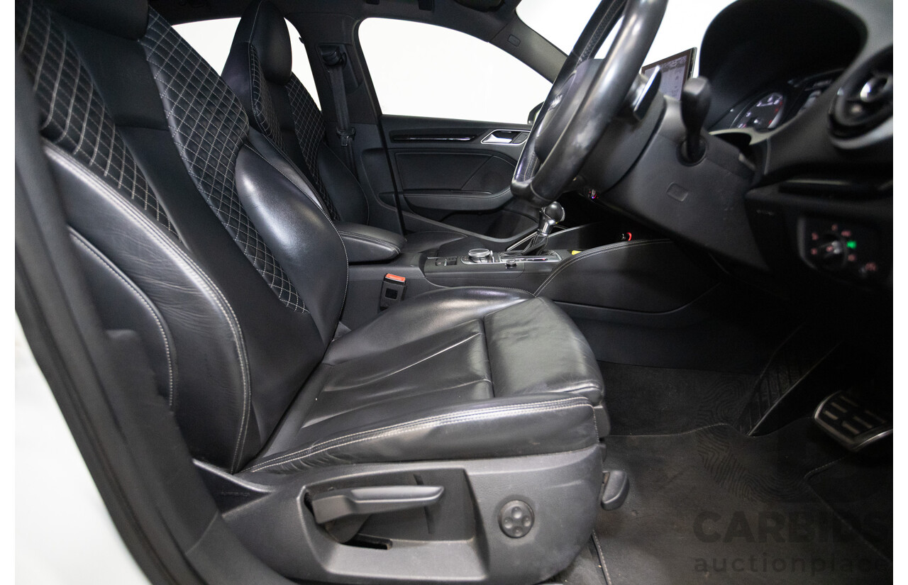 7/2016 Audi S3 2.0 TFSI Quattro (AWD) 8V MY15 4D Sedan Glacier White Turbo 2.0L