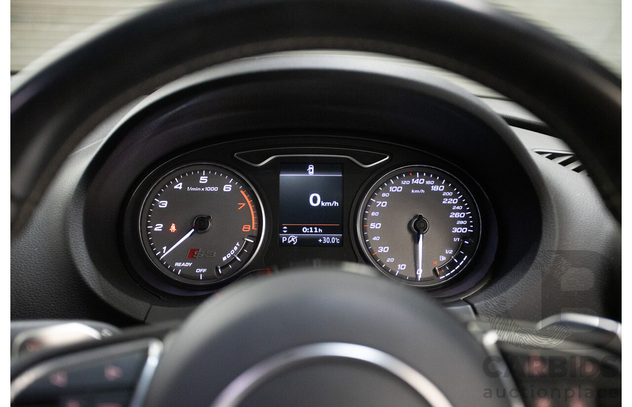 7/2016 Audi S3 2.0 TFSI Quattro (AWD) 8V MY15 4D Sedan Glacier White Turbo 2.0L