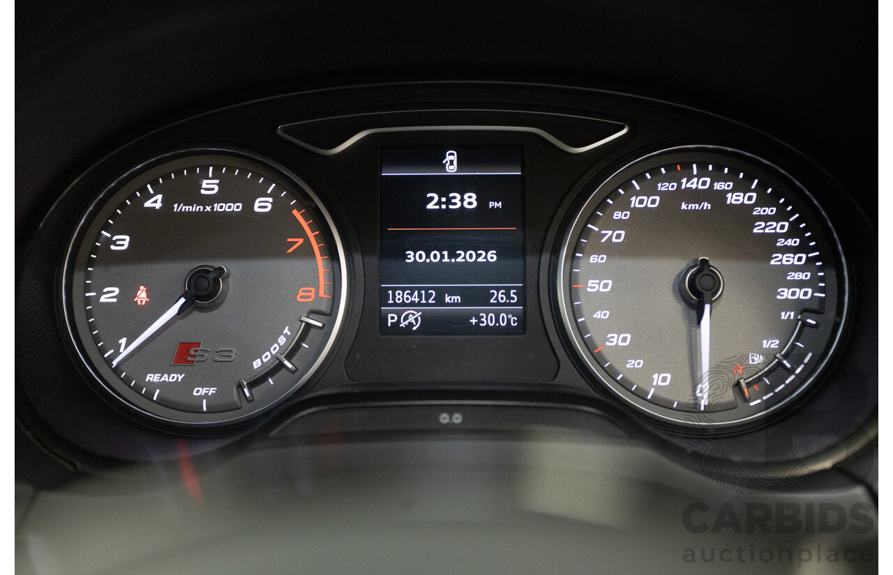 7/2016 Audi S3 2.0 TFSI Quattro (AWD) 8V MY15 4D Sedan Glacier White Turbo 2.0L