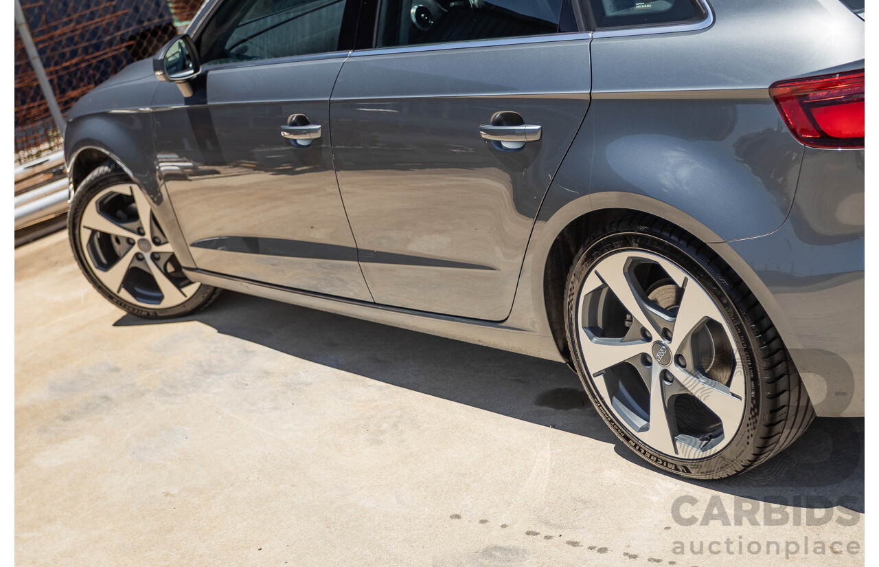 10/2017 Audi A3 TFSI Sportback COD 8V MY18 5D Hatchback Monsoon Grey Metallic Turbo 1.4L