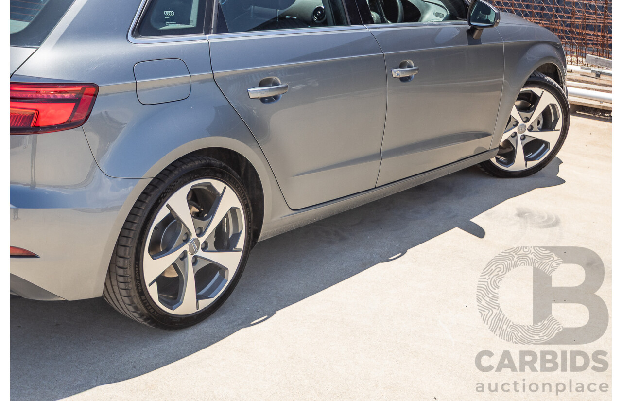 10/2017 Audi A3 TFSI Sportback COD 8V MY18 5D Hatchback Monsoon Grey Metallic Turbo 1.4L