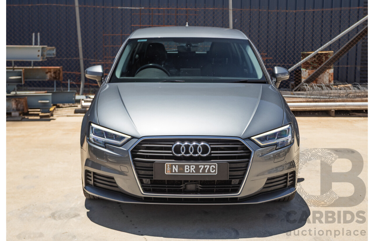 10/2017 Audi A3 TFSI Sportback COD 8V MY18 5D Hatchback Monsoon Grey Metallic Turbo 1.4L