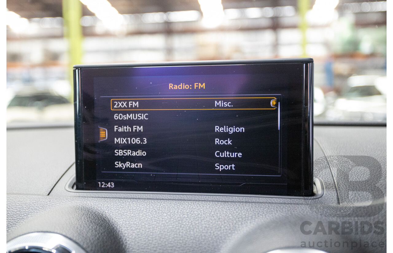 10/2017 Audi A3 TFSI Sportback COD 8V MY18 5D Hatchback Monsoon Grey Metallic Turbo 1.4L