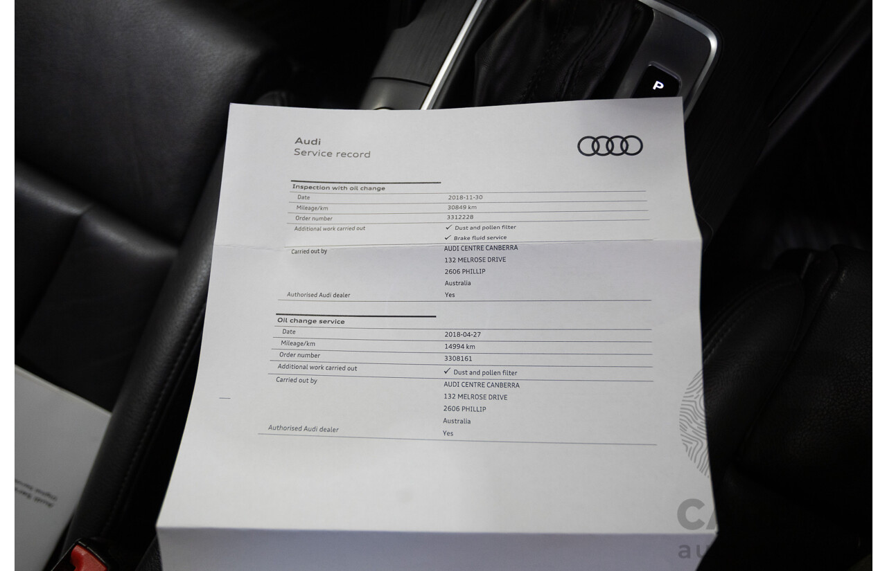 10/2017 Audi A3 TFSI Sportback COD 8V MY18 5D Hatchback Monsoon Grey Metallic Turbo 1.4L