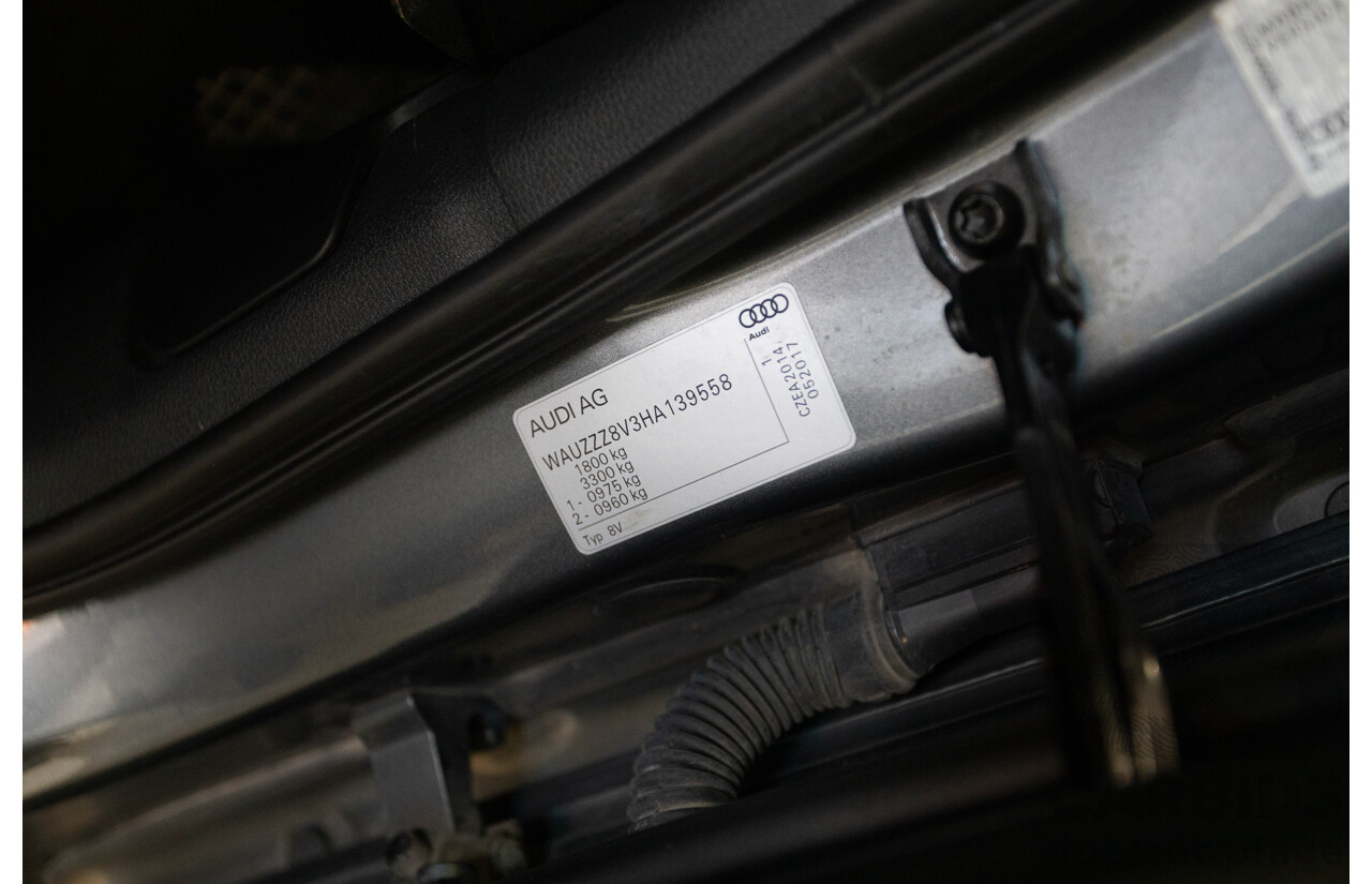 10/2017 Audi A3 TFSI Sportback COD 8V MY18 5D Hatchback Monsoon Grey Metallic Turbo 1.4L