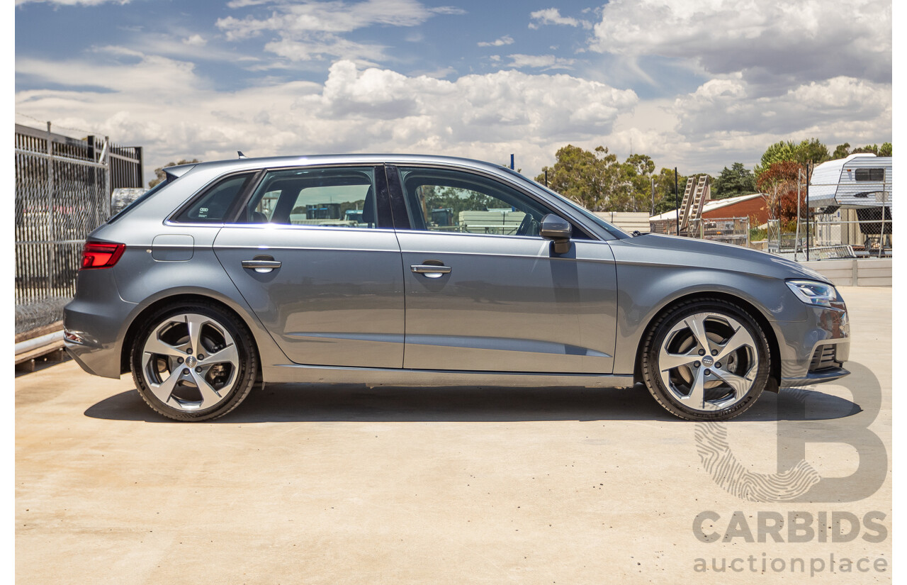 10/2017 Audi A3 TFSI Sportback COD 8V MY18 5D Hatchback Monsoon Grey Metallic Turbo 1.4L