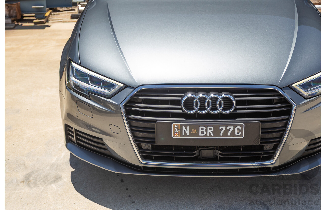 10/2017 Audi A3 TFSI Sportback COD 8V MY18 5D Hatchback Monsoon Grey Metallic Turbo 1.4L