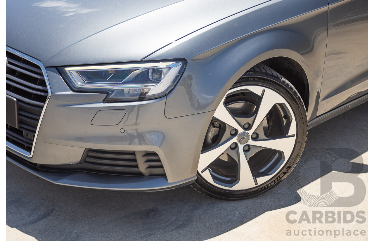 10/2017 Audi A3 TFSI Sportback COD 8V MY18 5D Hatchback Monsoon Grey Metallic Turbo 1.4L