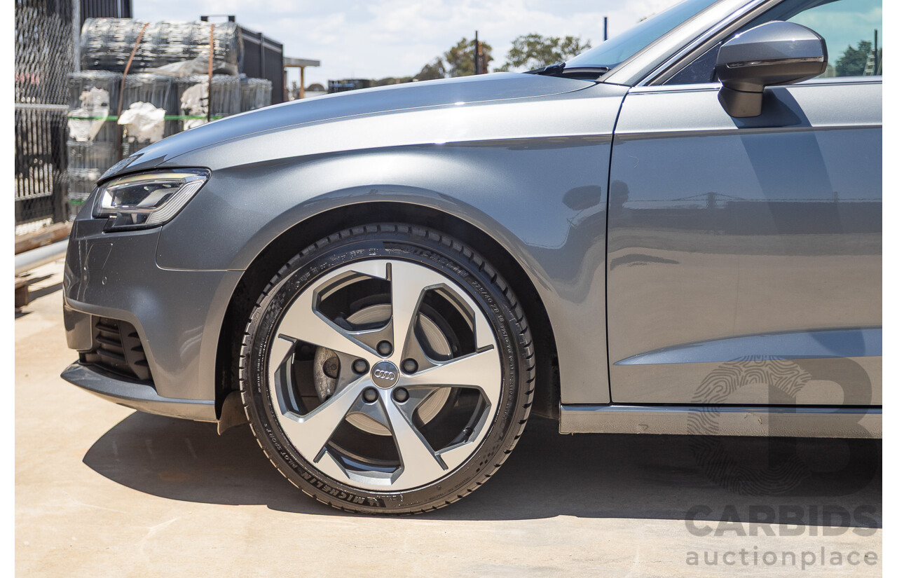 10/2017 Audi A3 TFSI Sportback COD 8V MY18 5D Hatchback Monsoon Grey Metallic Turbo 1.4L