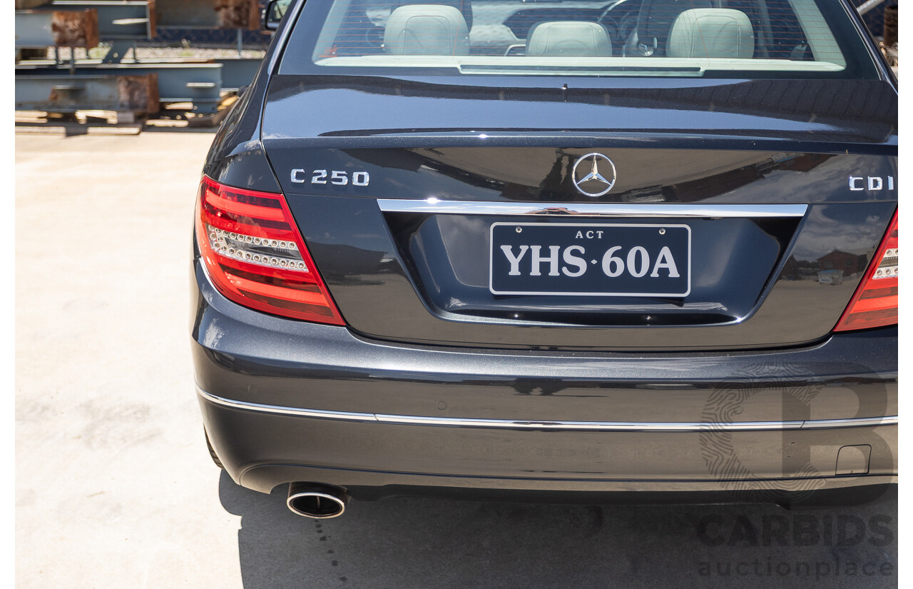 11/2011 Mercedes-Benz C250 CDI Avantguard W204 MY11 4D Sedan Magnetite Black 2.1L