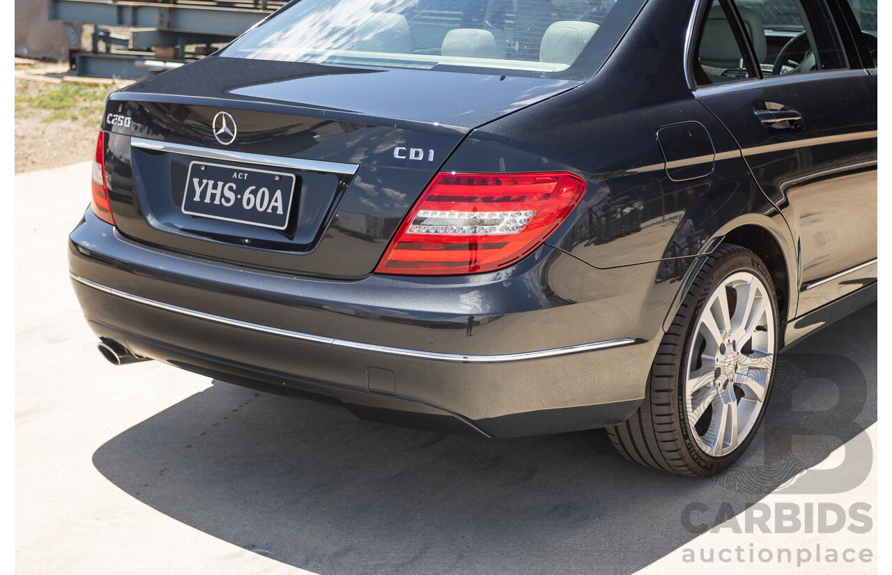 11/2011 Mercedes-Benz C250 CDI Avantguard W204 MY11 4D Sedan Magnetite Black 2.1L