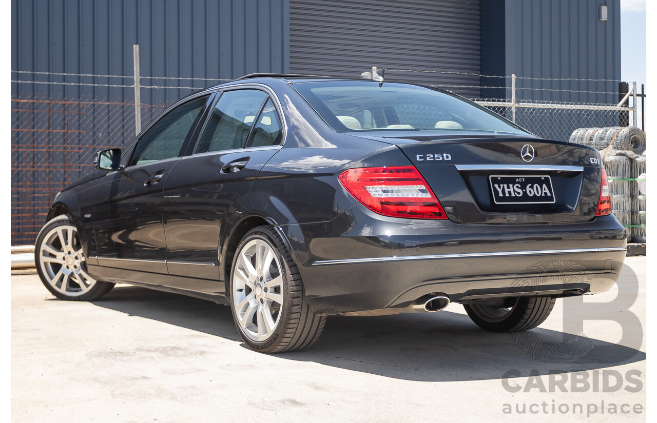 11/2011 Mercedes-Benz C250 CDI Avantguard W204 MY11 4D Sedan Magnetite Black 2.1L