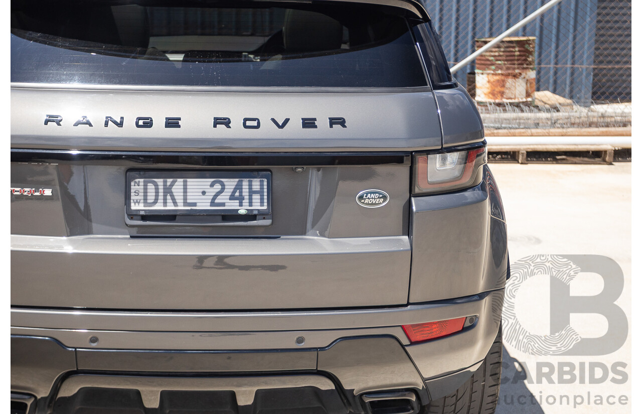 08/2016 Range Rover Evoque Td4 180 HSE Dynamic (AWD) LV MY17 5D Wagon Waitomo Grey Turbo Diesel 2.0L